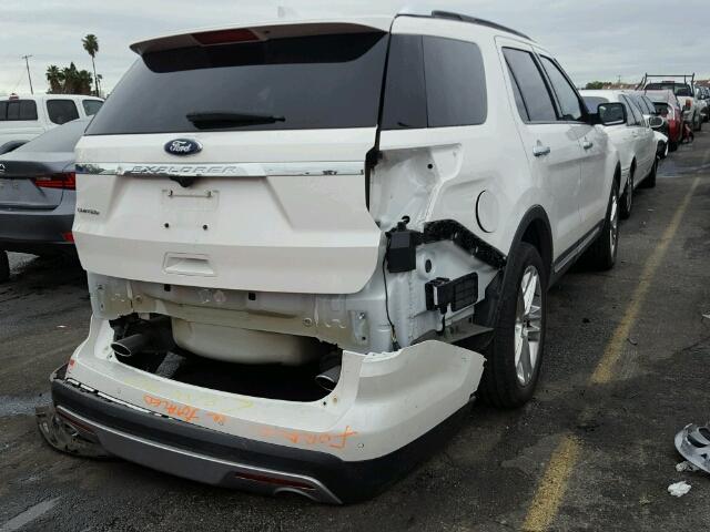 1FM5K7F89GGC47813 - 2016 FORD EXPLORER L WHITE photo 4