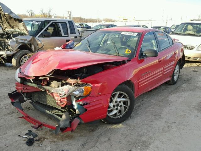 1G2NF52EX1M664010 - 2001 PONTIAC GRAND AM S Qırmızı foto 2