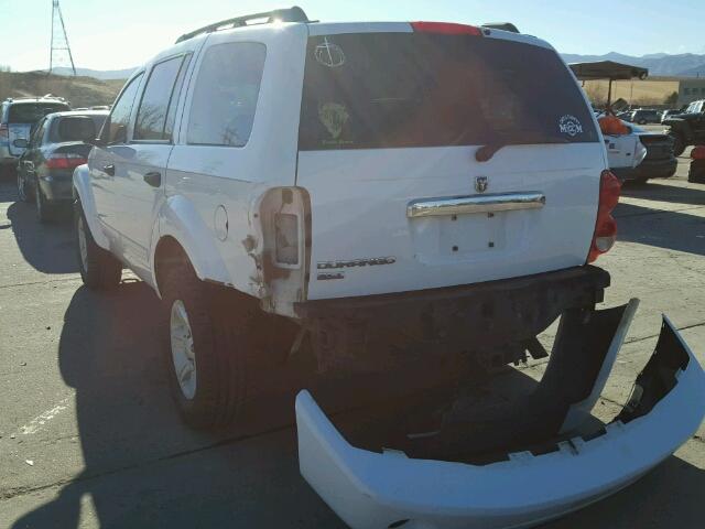 1D4HB48N55F515264 - 2005 DODGE DURANGO SL WHITE photo 3