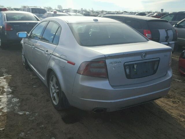 19UUA66217A023822 - 2007 ACURA TL SILVER photo 3