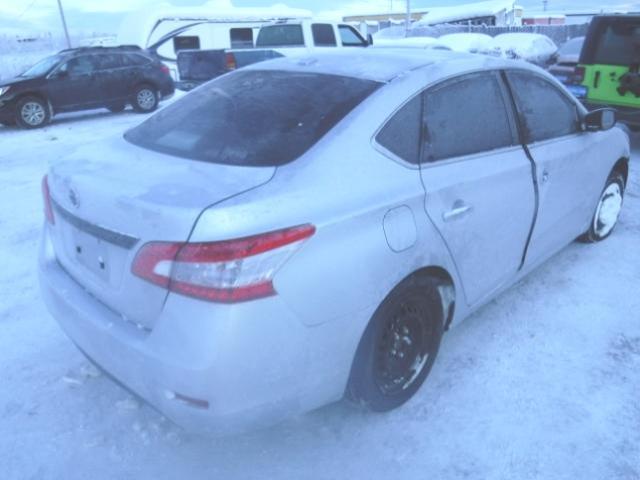 3N1AB7AP9FL647465 - 2015 NISSAN SENTRA S SILVER photo 4