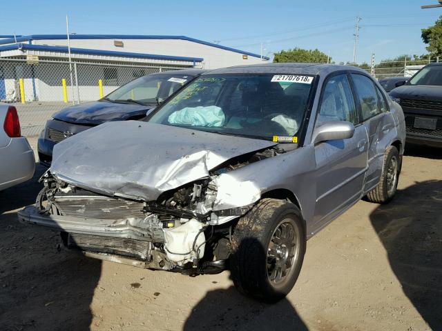 2HGES26732H516935 - 2002 HONDA CIVIC EX ვერცხლისფერი ფოტო 2