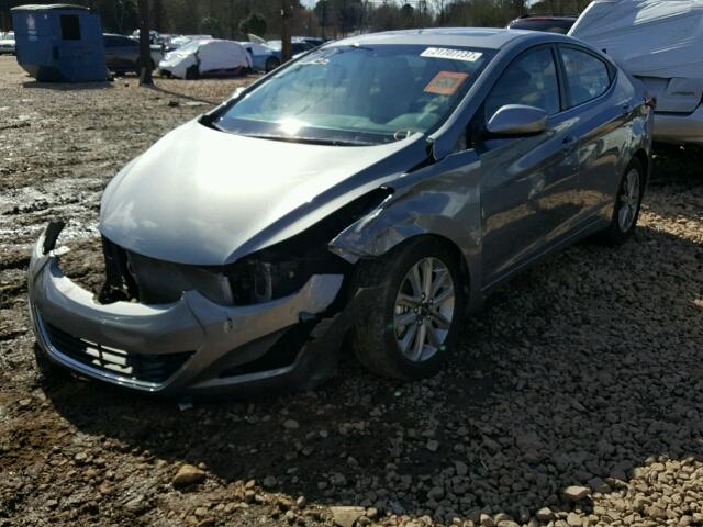 KMHDH4AE2FU456624 - 2015 HYUNDAI ELANTRA SE GRAY photo 2