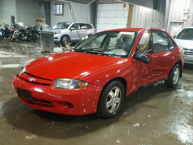 1G1JF52F547283552 - 2004 CHEVROLET CAVALIER L RED photo 2