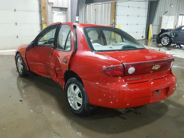 1G1JF52F547283552 - 2004 CHEVROLET CAVALIER L RED photo 3