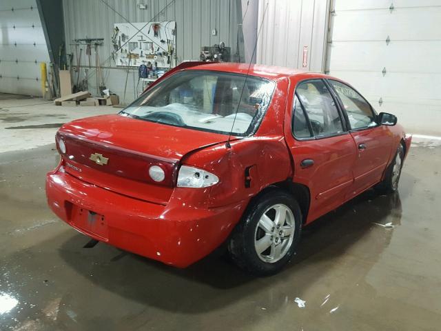 1G1JF52F547283552 - 2004 CHEVROLET CAVALIER L RED photo 4