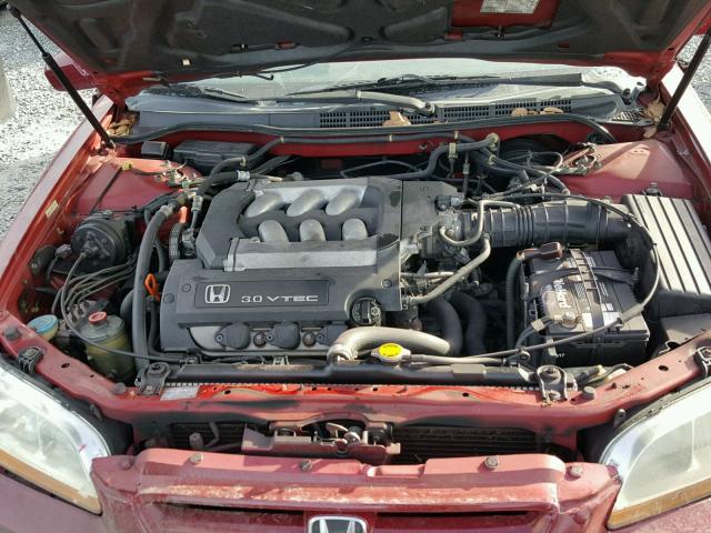 1HGCG22591A023299 - 2001 HONDA ACCORD EX RED photo 7