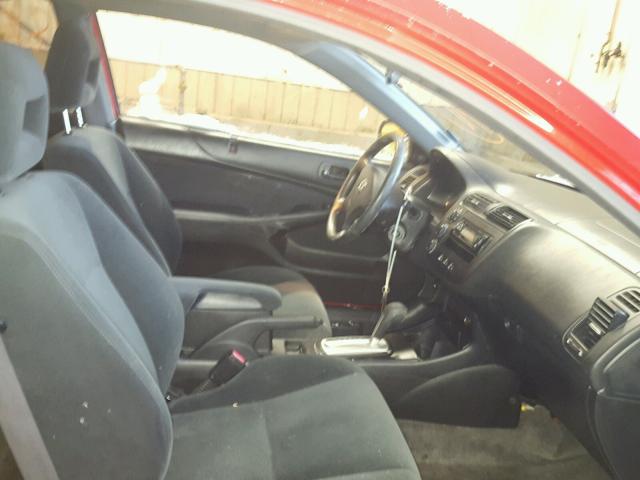 1HGEM22934L054321 - 2004 HONDA CIVIC EX წითელი ფოტო 5