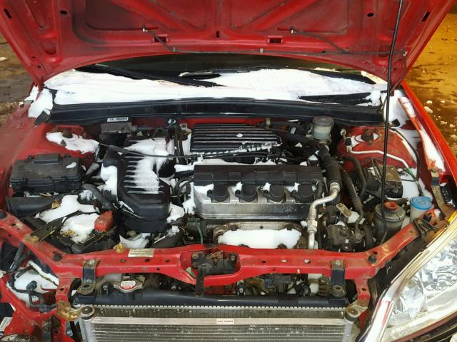 1HGEM22934L054321 - 2004 HONDA CIVIC EX RED photo 7