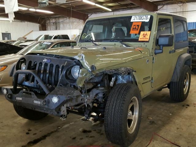 1C4AJWAG7DL656572 - 2013 JEEP WRANGLER S GREEN photo 2