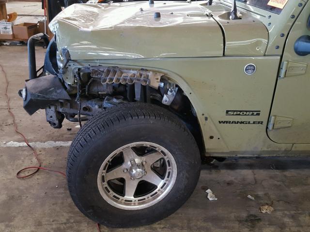 1C4AJWAG7DL656572 - 2013 JEEP WRANGLER S GREEN photo 9