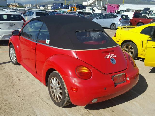3VWCM31YX4M331644 - 2004 VOLKSWAGEN NEW BEETLE RED photo 3