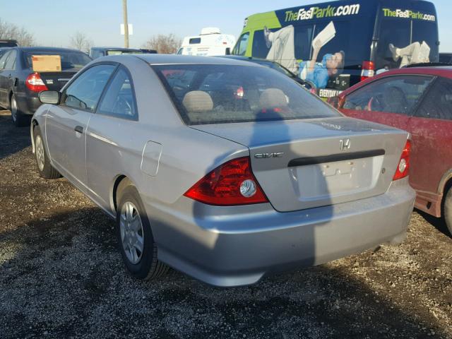 1HGEM22155L061489 - 2005 HONDA CIVIC DX V SILVER photo 3