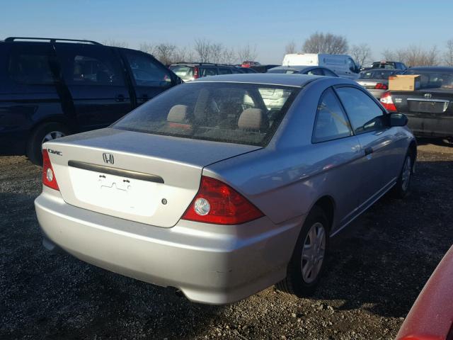 1HGEM22155L061489 - 2005 HONDA CIVIC DX V SILVER photo 4