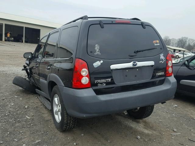 4F2YZ02Z46KM00046 - 2006 MAZDA TRIBUTE I BLACK photo 3