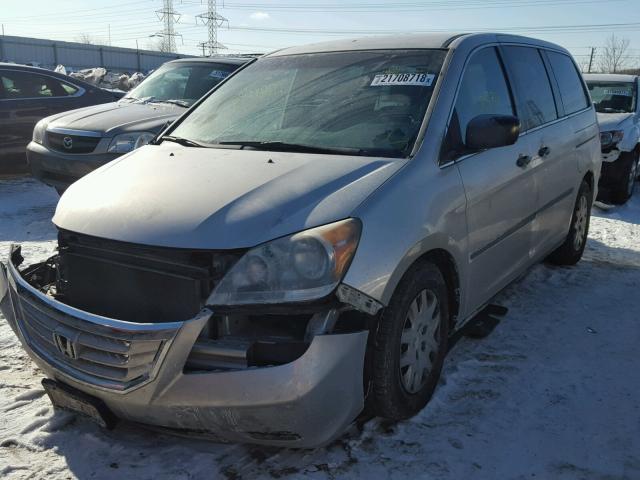 5FNRL38248B074542 - 2008 HONDA ODYSSEY LX SILVER photo 2