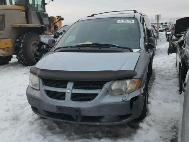 1D4GP25R74B586934 - 2004 DODGE CARAVAN SE BLUE photo 2