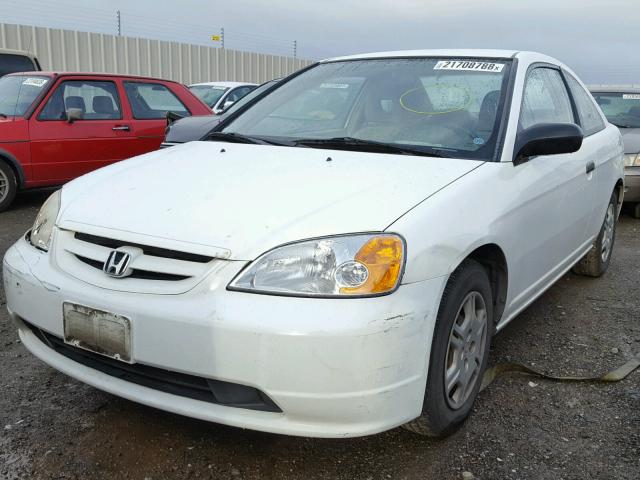 1HGEM22541L039111 - 2001 HONDA CIVIC LX WHITE photo 2