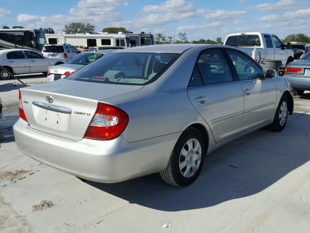 4T1BE32K83U756727 - 2003 TOYOTA CAMRY LE SILVER photo 4