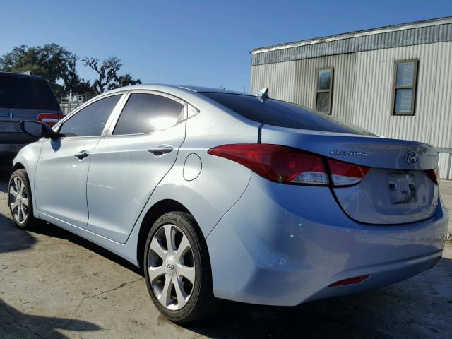 KMHDH4AE0BU098613 - 2011 HYUNDAI ELANTRA GL BLUE photo 3