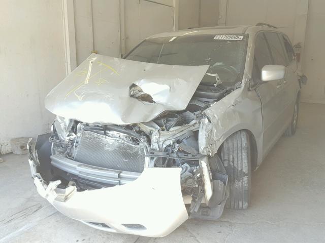 5FNRL38699B031755 - 2009 HONDA ODYSSEY EX SILVER photo 2