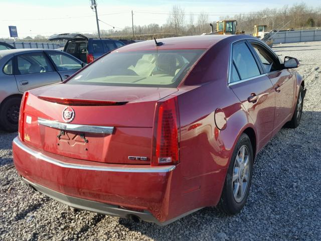 1G6DF577580212911 - 2008 CADILLAC CTS RED photo 4