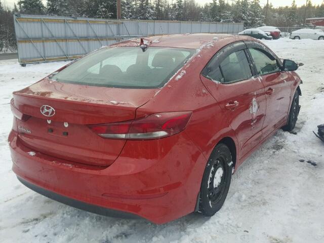 KMHD84LF8HU099636 - 2017 HYUNDAI ELANTRA SE ORANGE photo 4