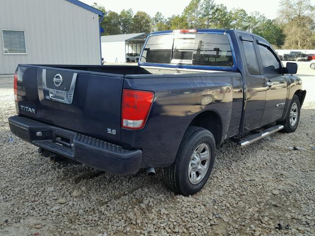 1N6BA06A35N580048 - 2005 NISSAN TITAN XE BLUE photo 4