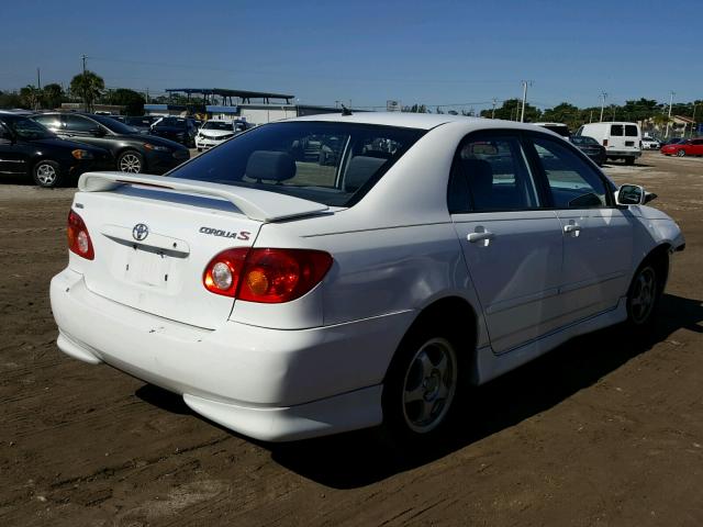 2T1BR32E14C223152 - 2004 TOYOTA COROLLA CE WHITE photo 4