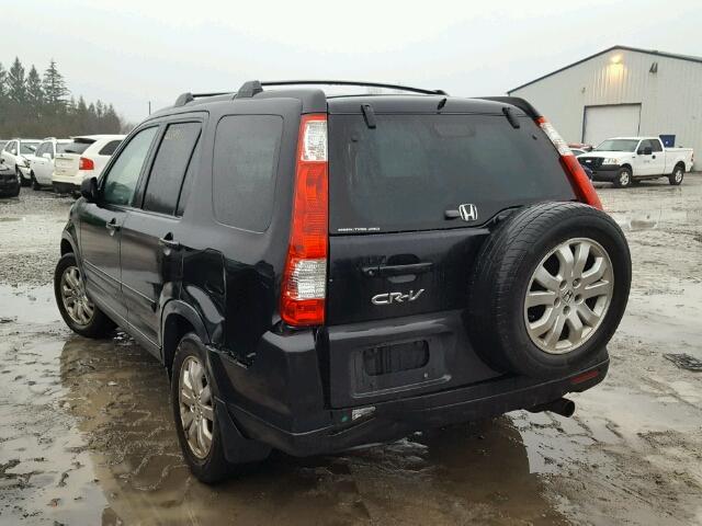 JHLRD78846C812278 - 2006 HONDA CR-V EX BLACK photo 3