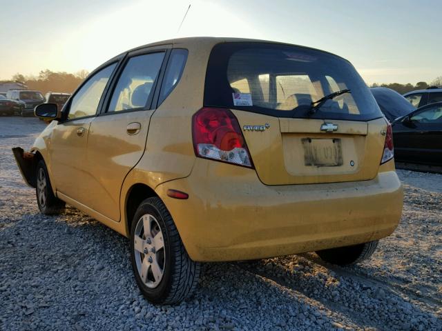 KL1TD666X8B112070 - 2008 CHEVROLET AVEO BASE YELLOW photo 3