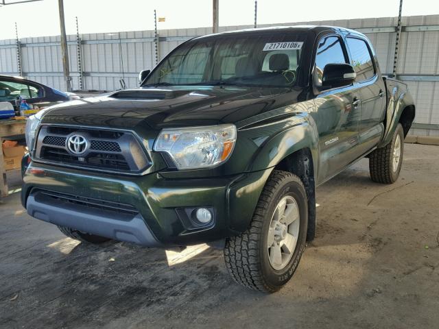 3TMLU4EN8DM120855 - 2013 TOYOTA TACOMA DOU GREEN photo 2