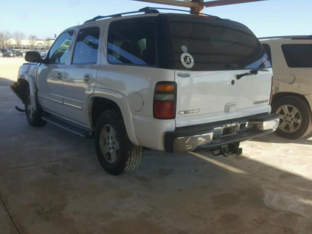 1GNEK13T35R247020 - 2005 CHEVROLET TAHOE K150 WHITE photo 3