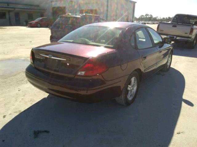 1FAHP56S01G224064 - 2001 FORD TAURUS SEL BROWN photo 4