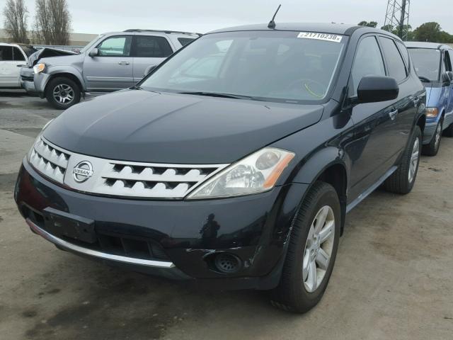 JN8AZ08T57W510509 - 2007 NISSAN MURANO SL BLACK photo 2