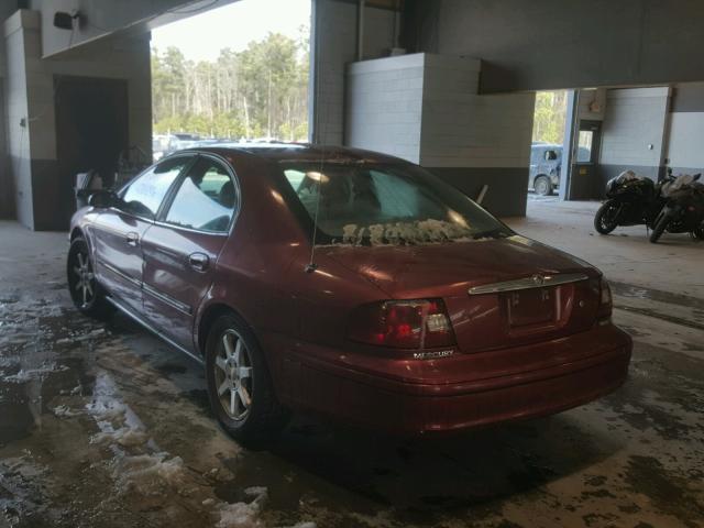 1MEFM53UX1A634260 - 2001 MERCURY SABLE LS RED photo 3