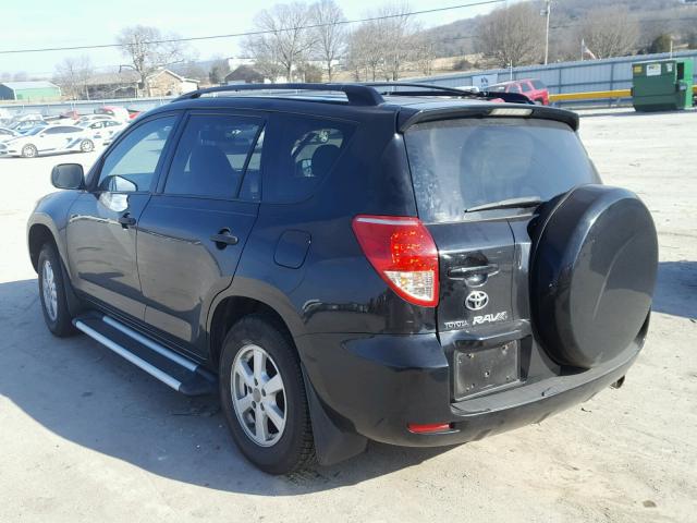 JTMZD33VX76027279 - 2007 TOYOTA RAV4 BLACK photo 3