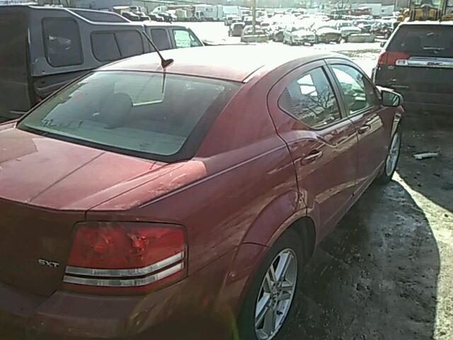 1B3LC56J18N296292 - 2008 DODGE AVENGER SX RED photo 4