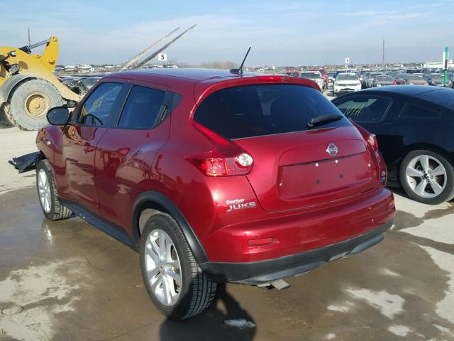 JN8AF5MR2DT215025 - 2013 NISSAN JUKE S RED photo 3