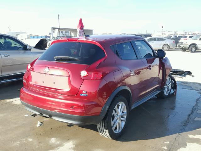 JN8AF5MR2DT215025 - 2013 NISSAN JUKE S RED photo 4