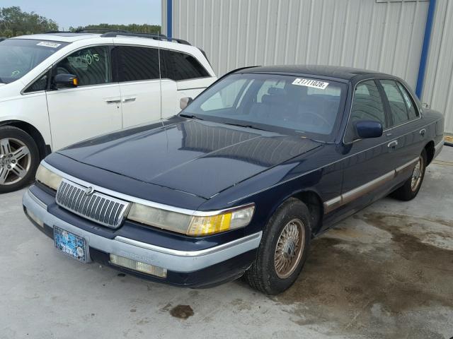 2MELM75W3NX705390 - 1992 MERCURY GRAND MARQ BLUE photo 2