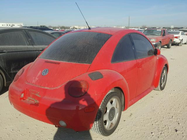 3VWCB21C12M460146 - 2002 VOLKSWAGEN NEW BEETLE 红色 照片 4