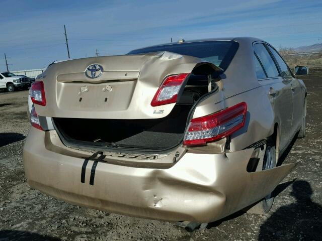 4T4BF3EK0BR114208 - 2011 TOYOTA CAMRY BASE ოქროსფერი ფოტო 4