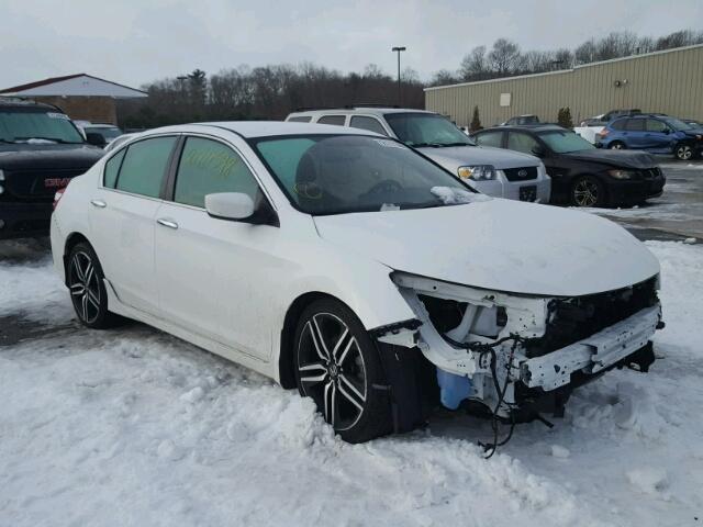 1HGCR2F53GA027829 - 2016 HONDA ACCORD SPO WHITE photo 1