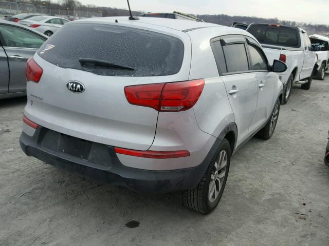 KNDPB3AC3G7819041 - 2016 KIA SPORTAGE L SILVER photo 4