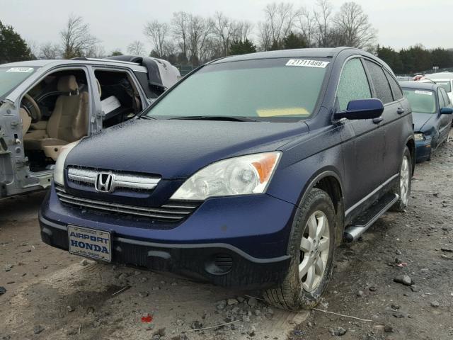 5J6RE487X8L016924 - 2008 HONDA CR-V EXL BLUE photo 2