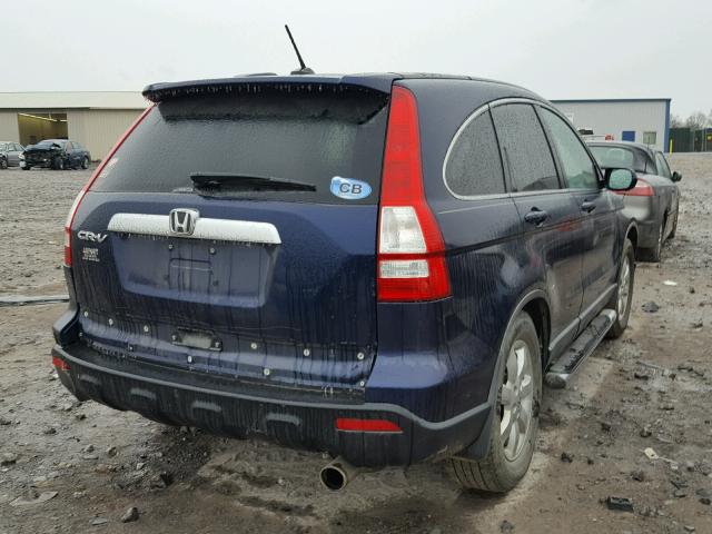 5J6RE487X8L016924 - 2008 HONDA CR-V EXL BLUE photo 4