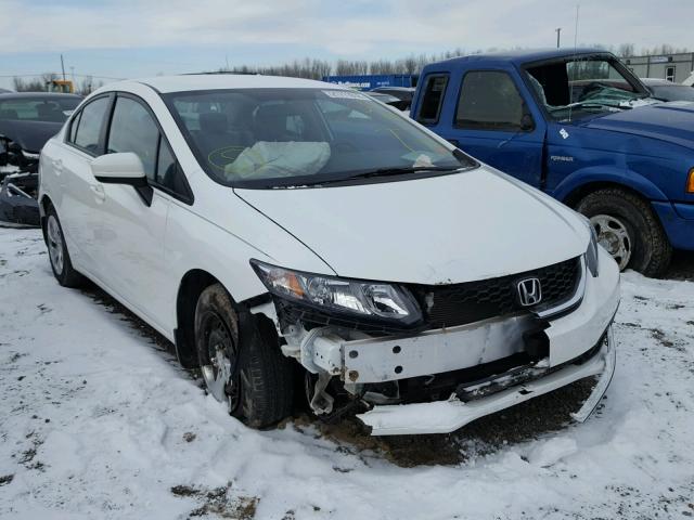 19XFB2F50EE027829 - 2014 HONDA CIVIC LX WHITE photo 1