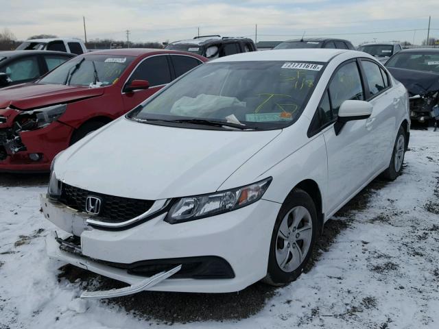 19XFB2F50EE027829 - 2014 HONDA CIVIC LX WHITE photo 2