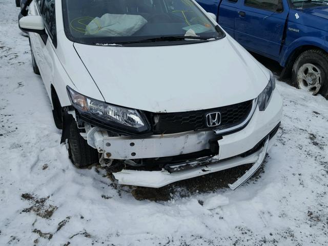 19XFB2F50EE027829 - 2014 HONDA CIVIC LX WHITE photo 9